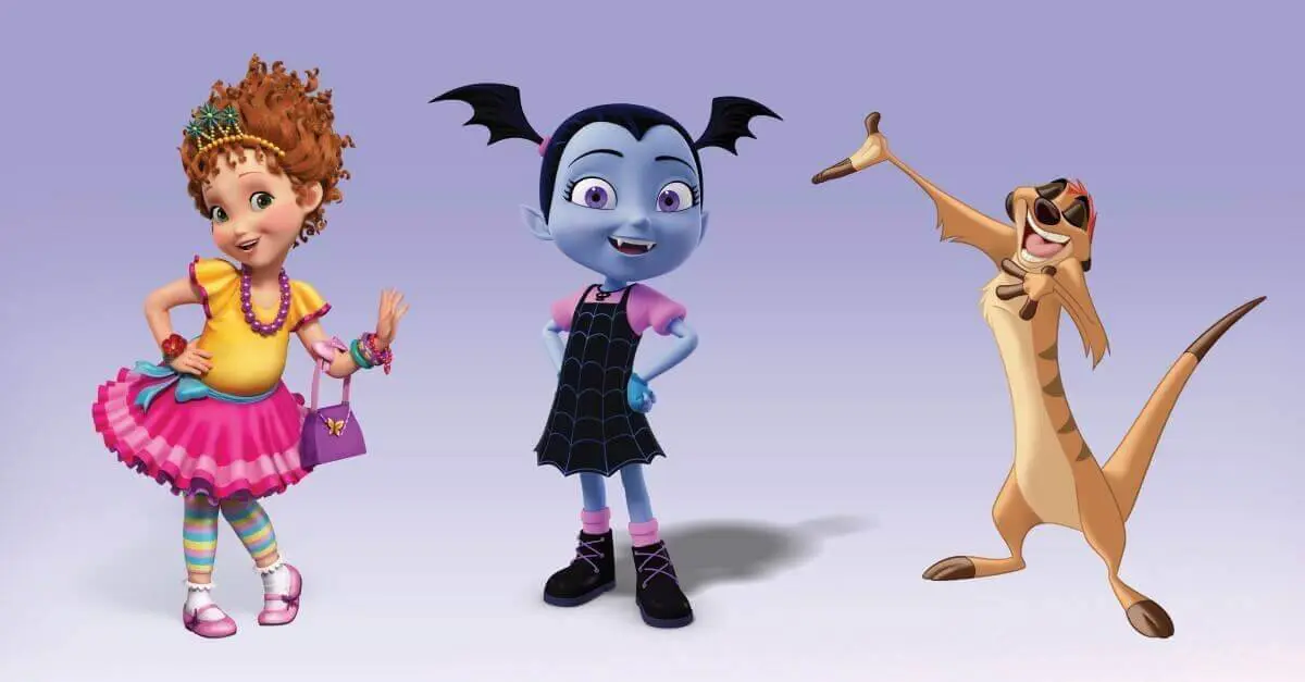 Disney Junior Figuren Fancy Nancy, Vampirina und Timon