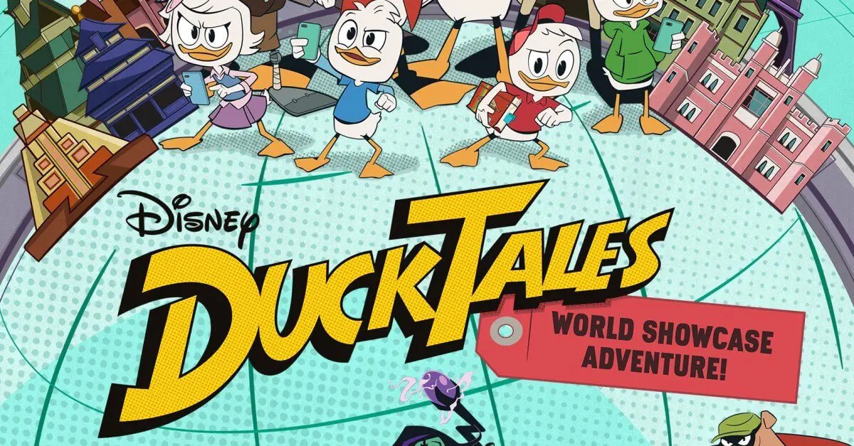 DuckTales World showcase Adventure Disney DuckTales vor den Gebäuden des World Showcase in Epcot
