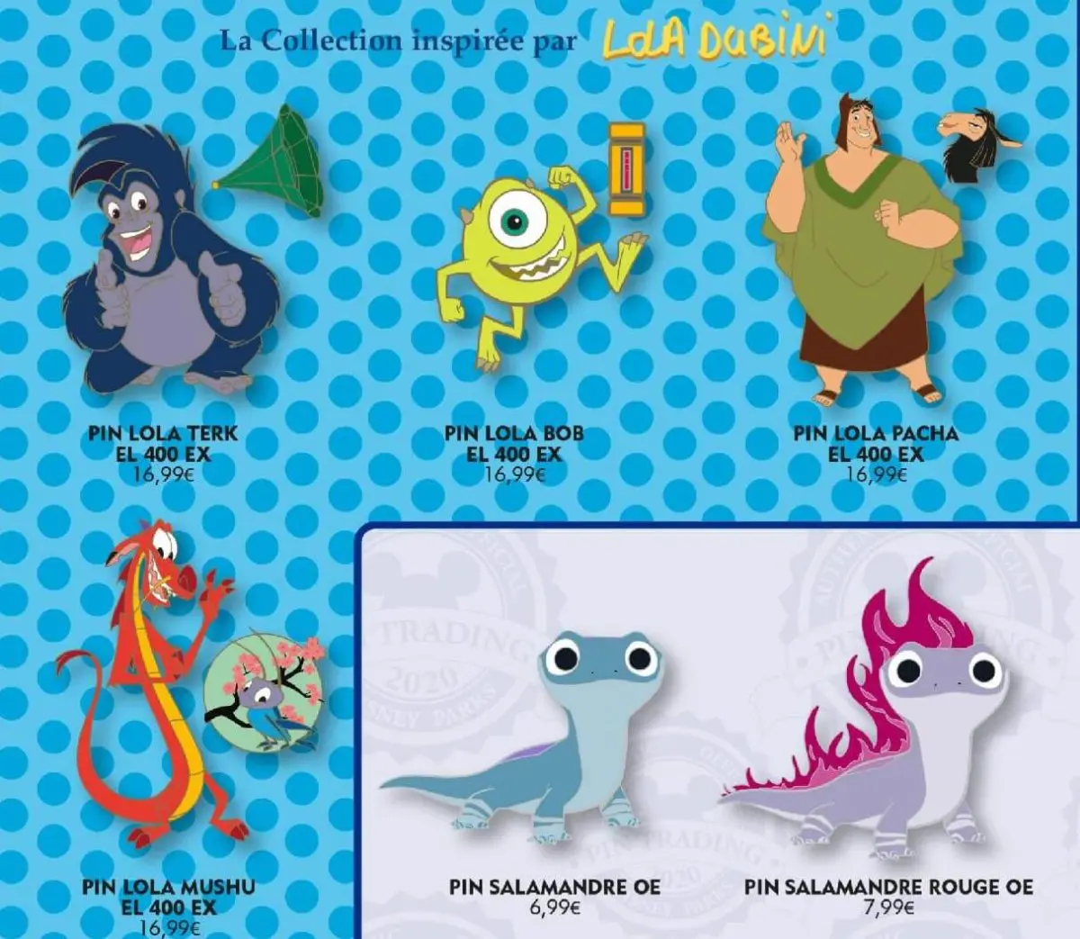 Disney Pins Sechs Disney Pins, die unterschiedliche Disney Figuren zeigen