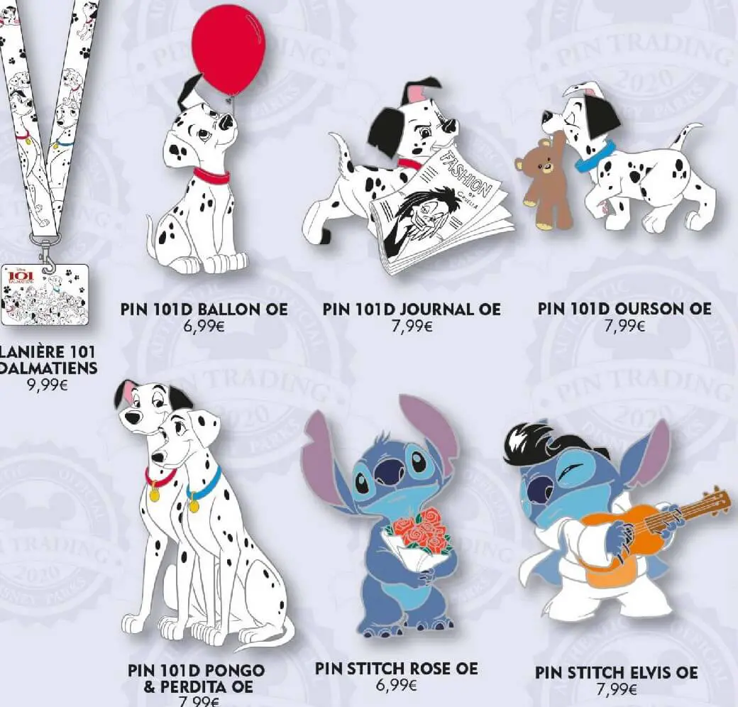 101 Dalmatiner & Stitch Pins verschiedene Disneypins zu "101 Dalmatiner" und "Stitch"