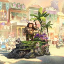 Maui und Pua auf einen Inselparadewagen