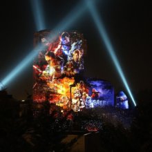 Star Wars Galactic Celebration Projektion am Tower of Terror