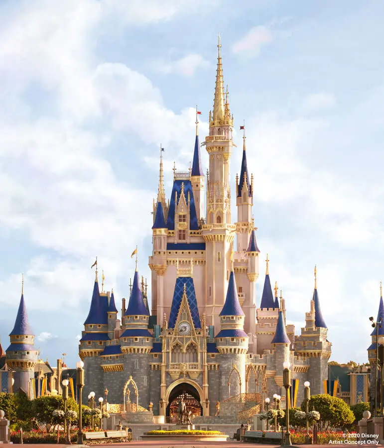 Cinderella Castle Konzeptgrafik des neu gestalteten Cinderella-Schlosses im Magic Kingdom