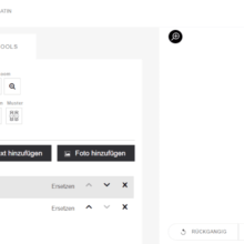 Screenshot der Einstellungen