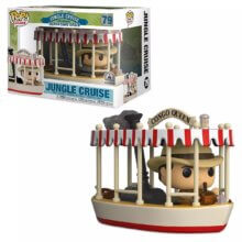 Ein Funko Pop zur attraktion Jungel Cruise, der aus dem Boot Congo Queen und einem Steuermann besteht