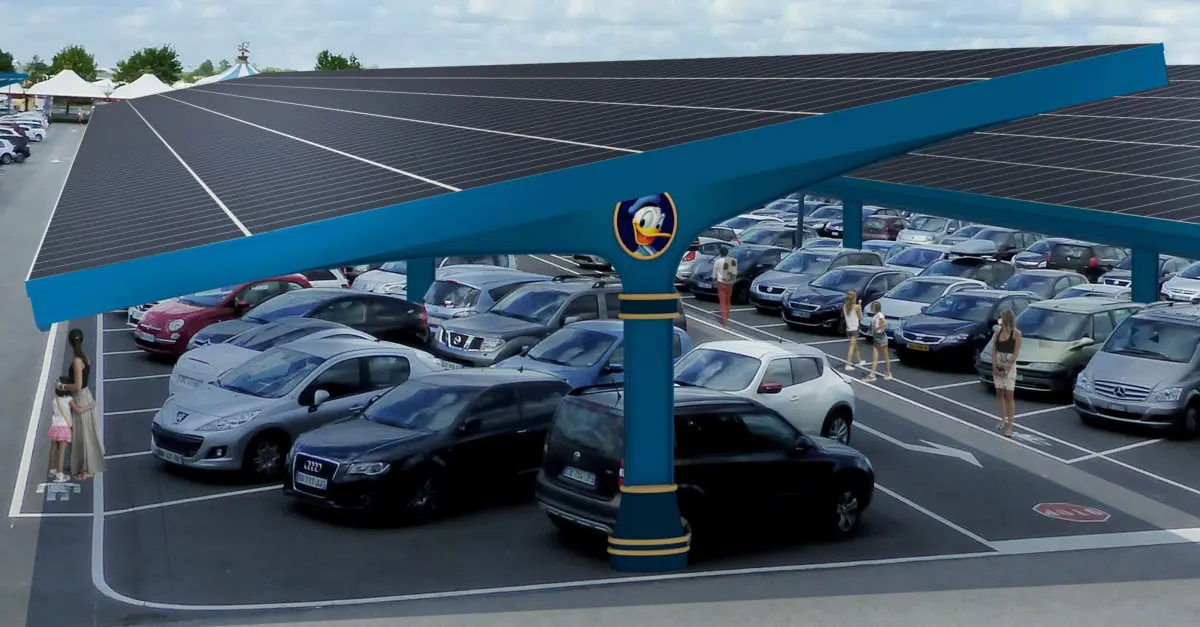 Solaranlage Disneyland Paris Überdachung der Disneyland Paris Parkplätze mit Solaranlagen