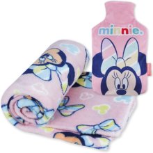 Minnie abgebildet auf einer Wärmflasche und Decke