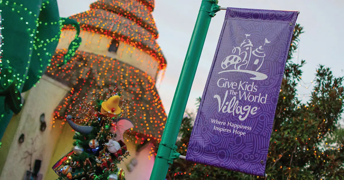 Nights of a Million Lights Licht und Dekoratioenn im "Give Kids The World Village" in Zentralflorida.