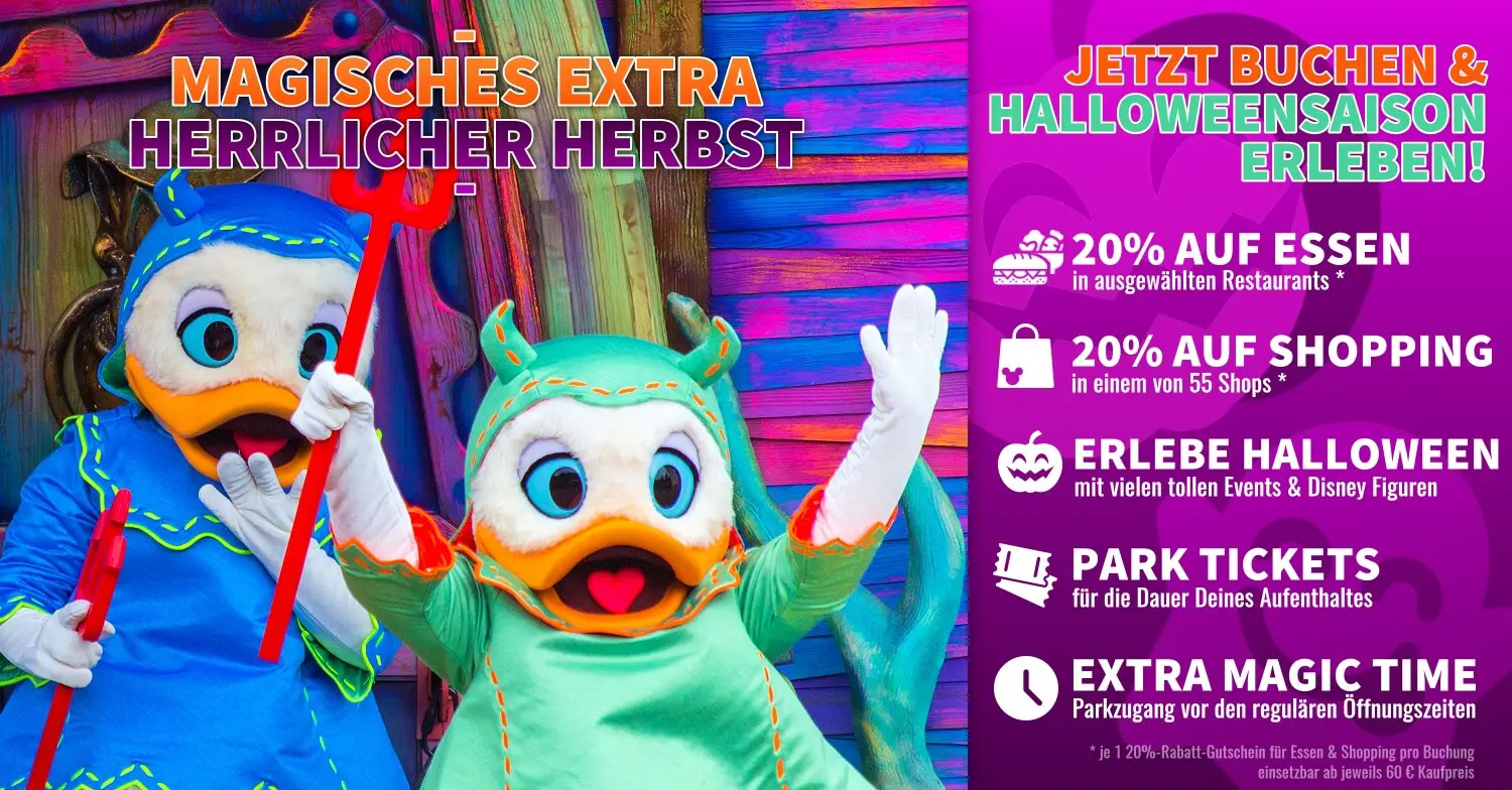 Angebot zu Halloween 2021 Angebot für Disneyland Paris: Magisches Extra: Herrlicher Hebrst