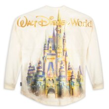 Cremefarbener Pullover mit einer Abbildung des Cinderella Castle im Magic Kingdom und dem Schriftzug Walt Disney World