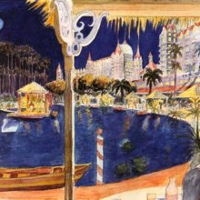 Konzeptzeichnung zum New Disneyland Hotel
