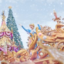 Prinzessinen auf dem Parade-Wagen