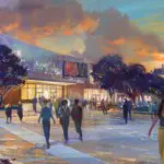 Disney Village Konzeptzeichnung mit neuem Eingangsbereich