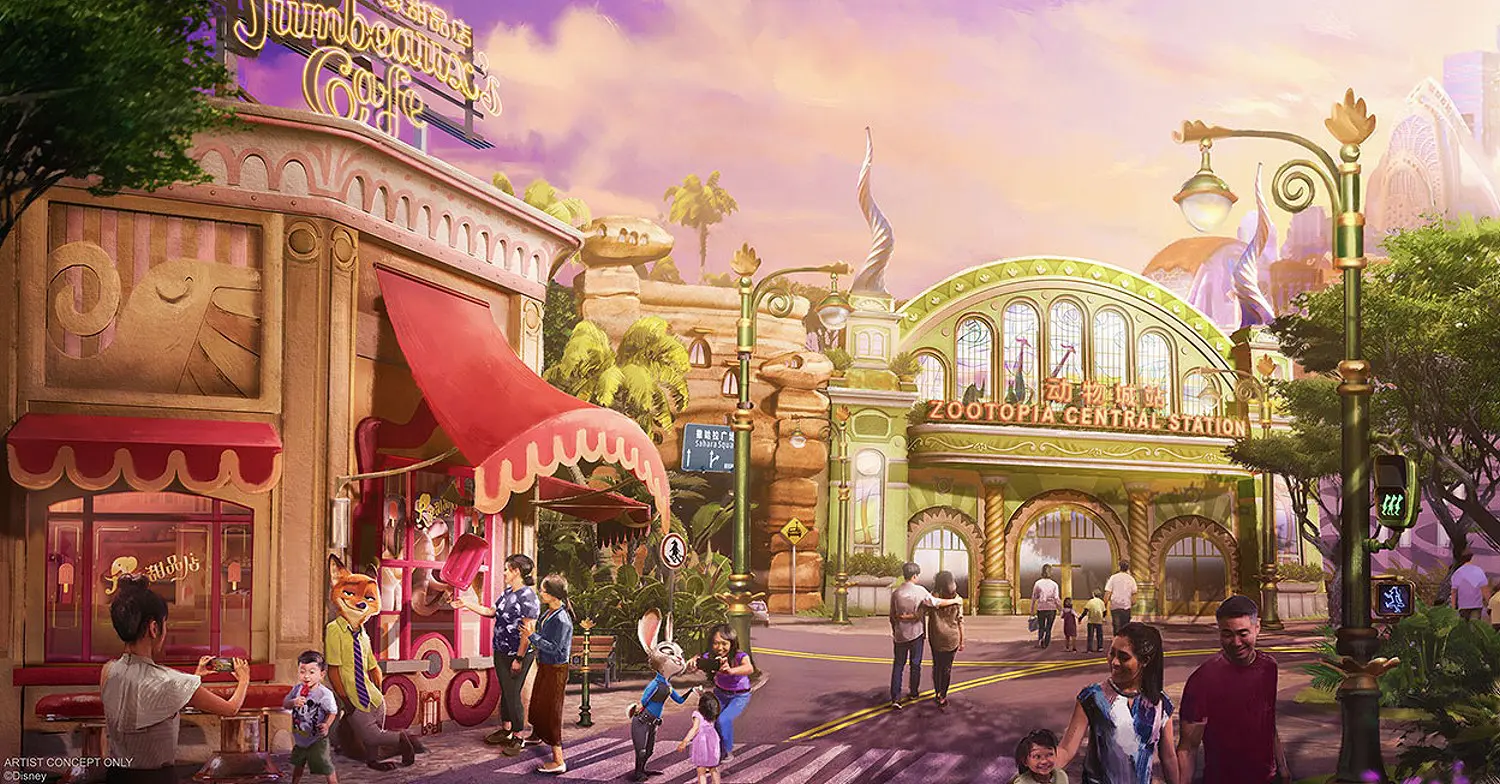 Zoomania Konzeptzeichnung Konzeptzeichnung für den Zoomania Bereich in Shanghai Disneyland