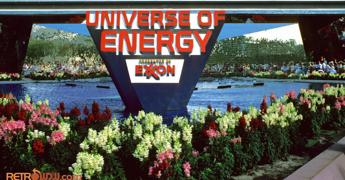Schild am Eingang zum ehemaligen Universe of Energy in Epcot