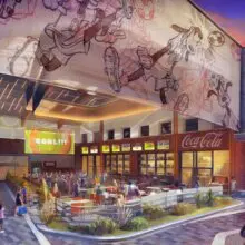 Konzeptzeichnung für den Umbau der Sports Bar im Disney Village