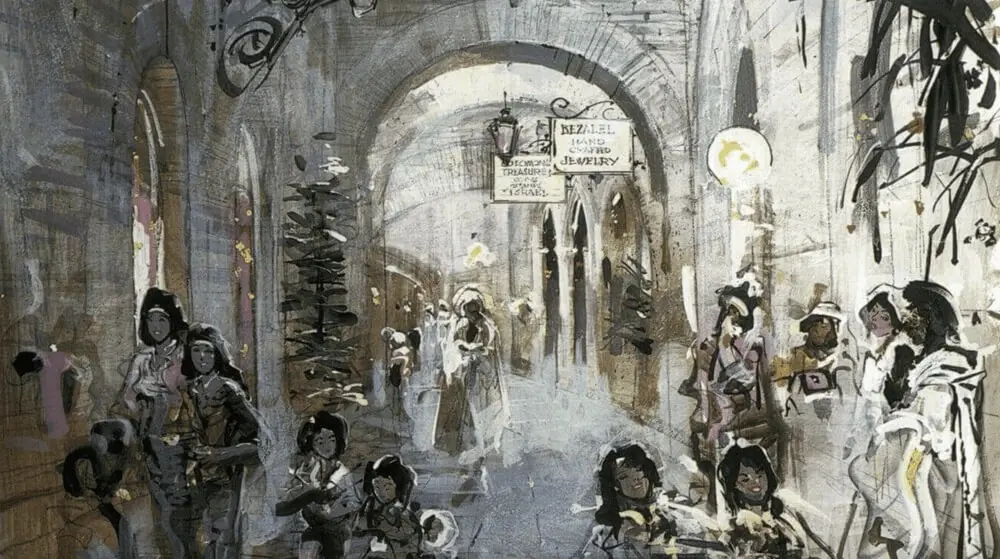 World Showcase Israel-Pavillon Konzeptzeichnung