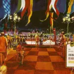 Konzeptzeichnung für die einst geplante Rhine River Cruise im Deutschland-Pavillon in Epcot