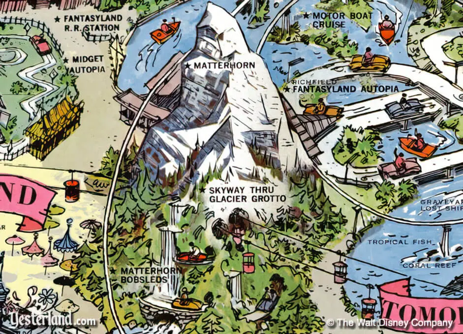Kartenansicht zu den Matterhorn Bobsleds