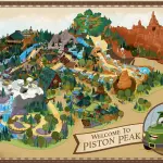 Der Piston Peak National Park als Zeichnung im Stil von Cars