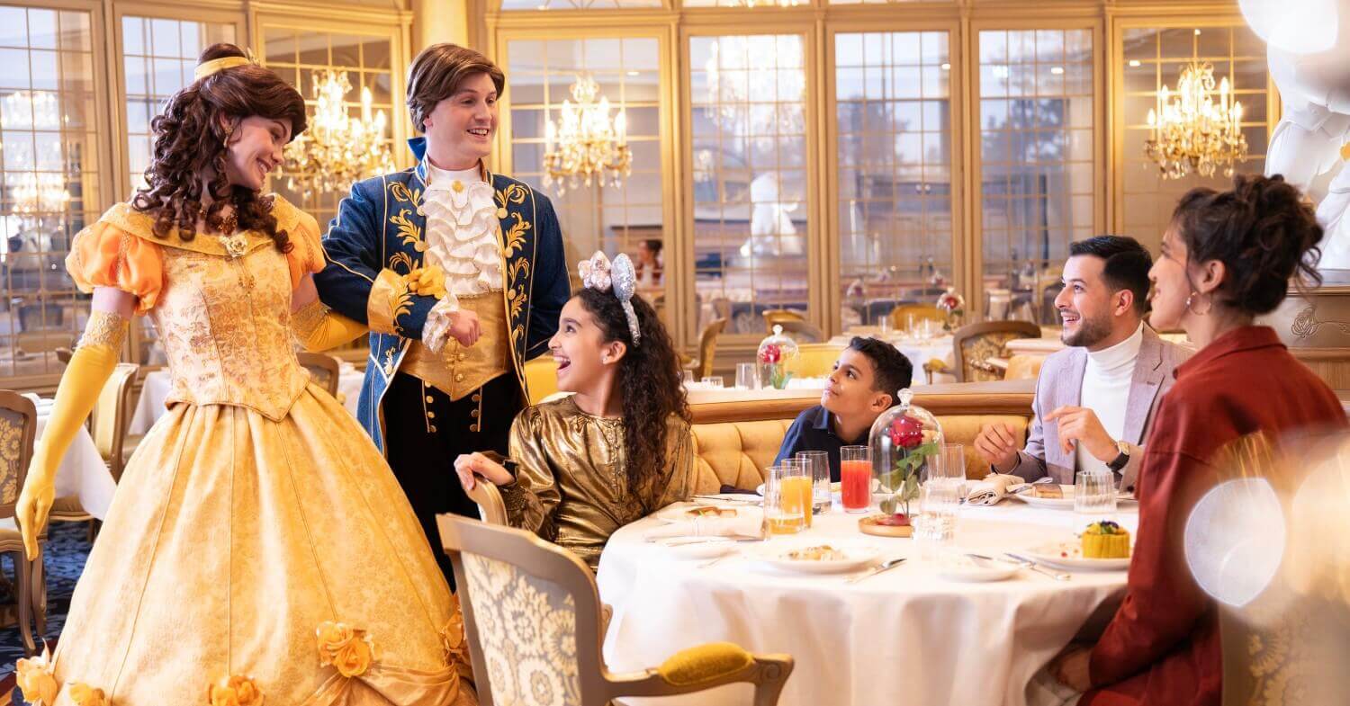 Belle mit ihrem Prinzen im Restaurant La Table de Lumiere