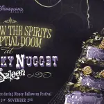 Werbegrafik für den Unlucky Nugget Saloon zur Halloweensaison in Disneyland Paris