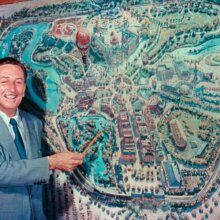 Walt Disney präsentiert die Karte von Disneyland