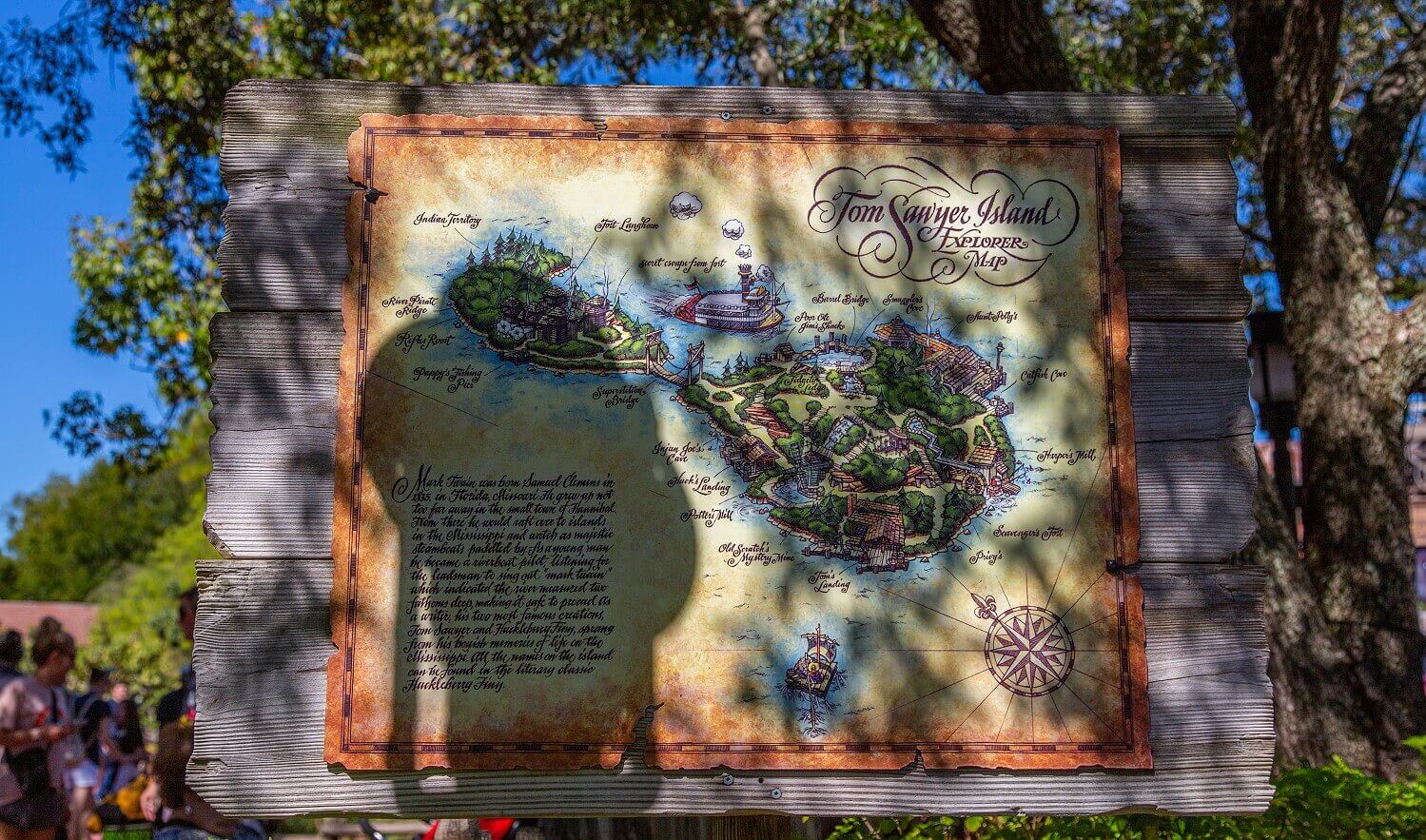 Karte der Tom Sawyer Island im Magic Kingdom