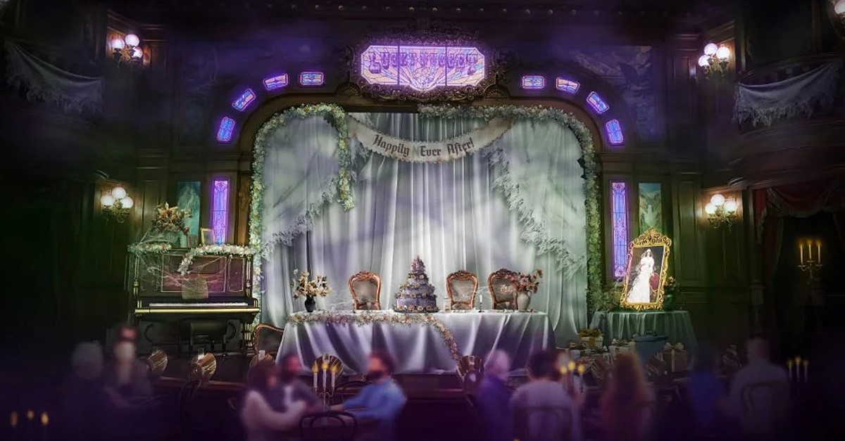 Unlucky Nugget Saloon Konzeptzeichnung des Gastraumes im Unlucky Nugget Saloon