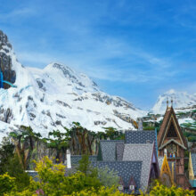 Blick auf die World of Frozen in Disneyland Paris