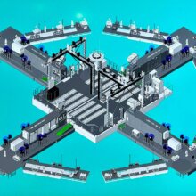 Technische Zeichnung Show-Insel Cascades of Light