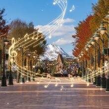 Visualisierung von Musik, die über den Adventure Way schwebt