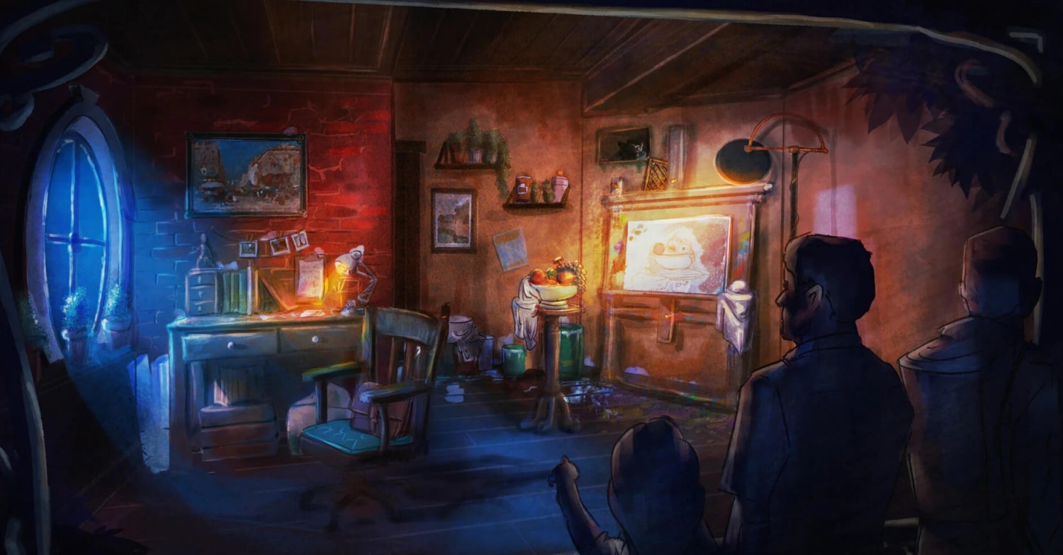 Ratatouille Konzeptzeichnung Konzeptzeichnung für ein Pariser Künstleratelier