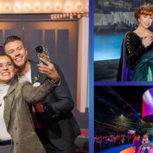 Disney Adventure World Cast Preview-Gruppe posiert für ein Selfie