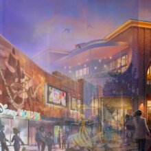 Collage die Disney Wonders und Casa Giulia Concept Arts, zwei der Eweiterungen fürs Disney Village 2026, ineinander verlaufend zeigt