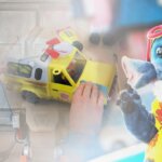 Highlights im Sommer 2026 in Disneyland PAris vereint in einer Grafik: BDX Droids, Pixar Pzza Planet Truck und Stitch