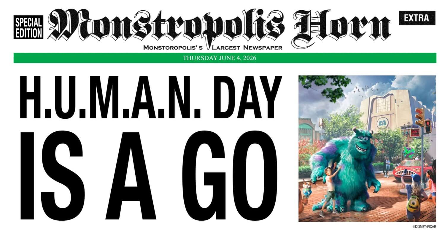Monstropolis Horn Titelseite der Zeitung Monstropolis Horn