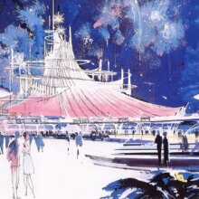 Space Mountain Concept Art von John Hench