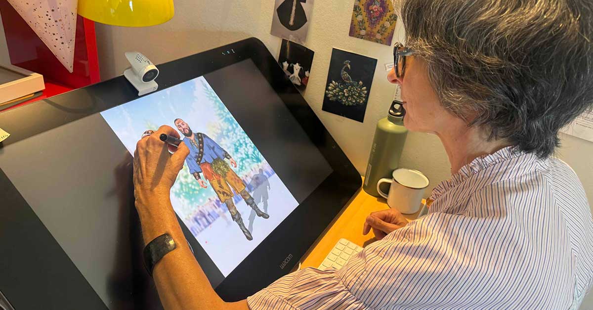 Disney Princess Cavalcade: Konzeptzeichnungen für die Kostume entstehen am digitalen Zeichenbrett