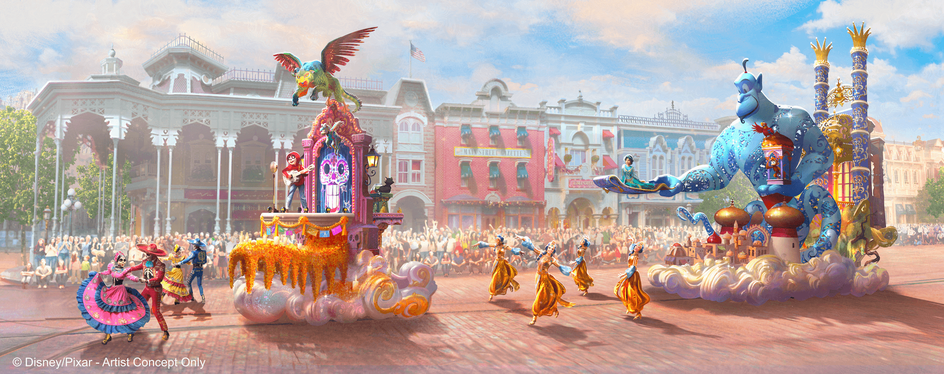 Konzeptzeichnung der neuen Parade im Disneyland Park