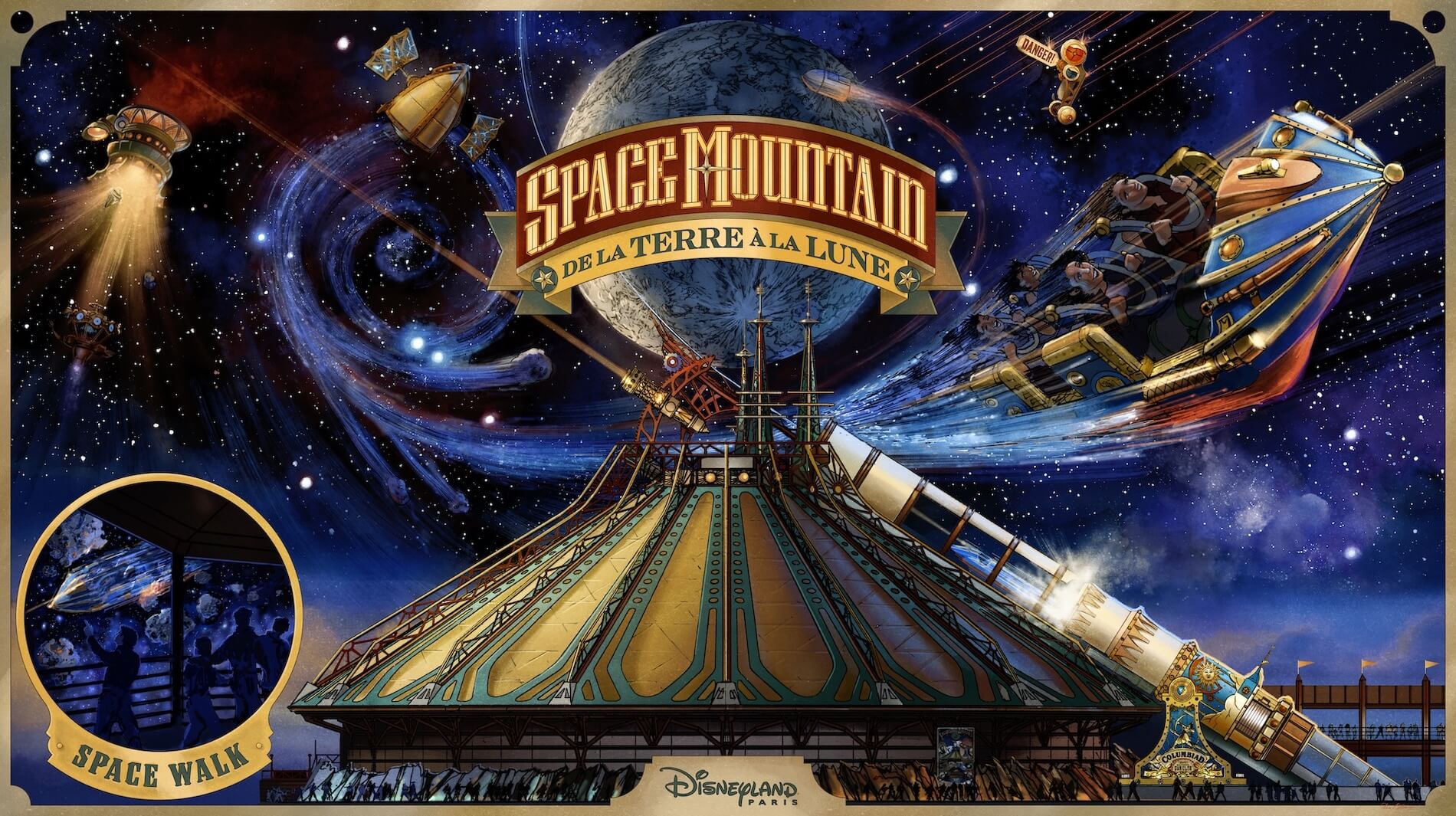 Konzeptzeichnung für die Umgestaltung von Space Mountain