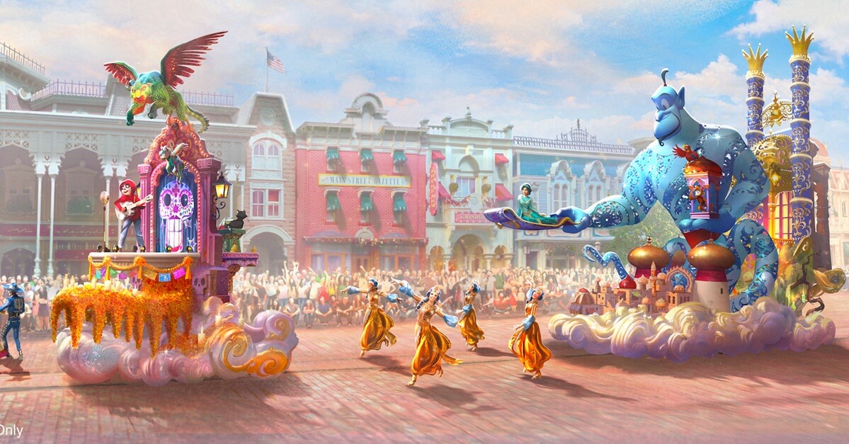 Konzeptzeichnung einer neuen Parade im Disneyland Park