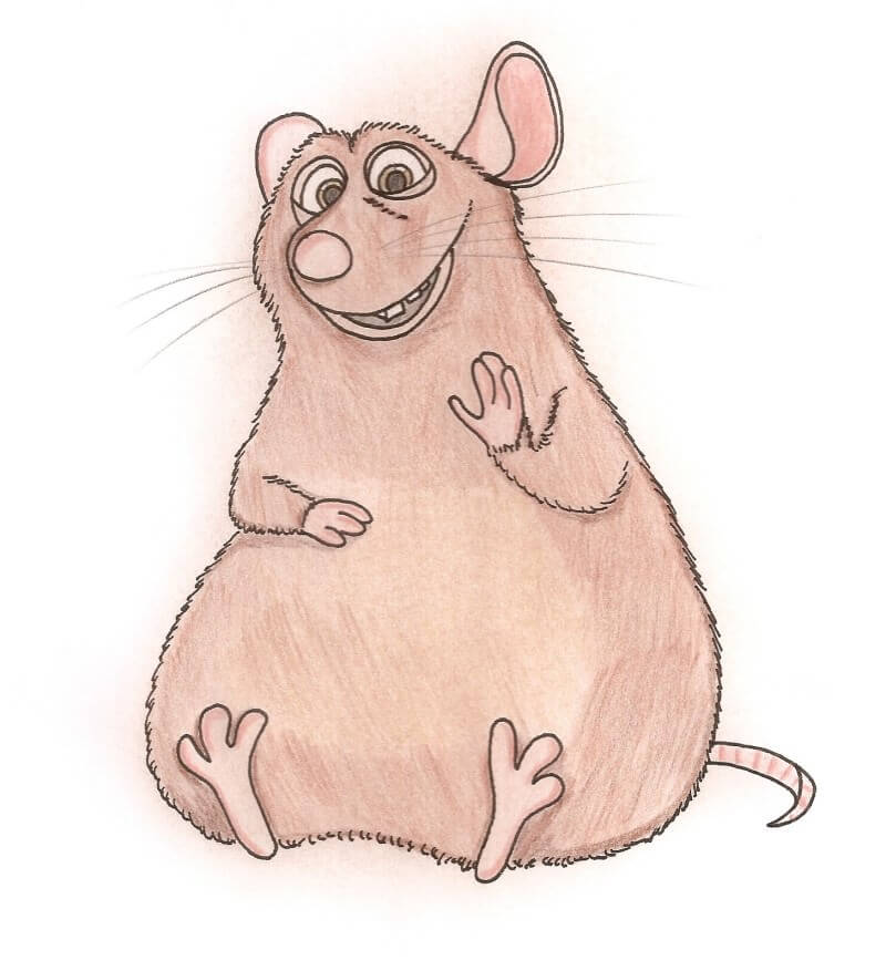 Emile aus Ratatouille zeichnen lernen bei deindlrp.de