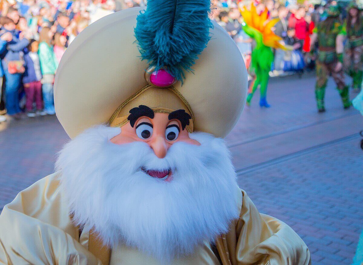 Portraitaufnahme des Sultans bei der Geburtstagsshow von Disneyland Paris