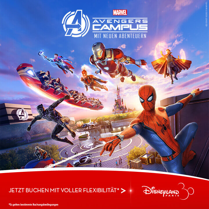 Erlebnisse für große und kleine Superhelden in Disneyland Paris - jetzt ganz flexibel buchen