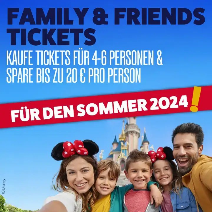 Bannerwerbung mobile Ansicht Family & Friends Tickets für den Sommer 2025 - spare bis zu 20 € pro Person!