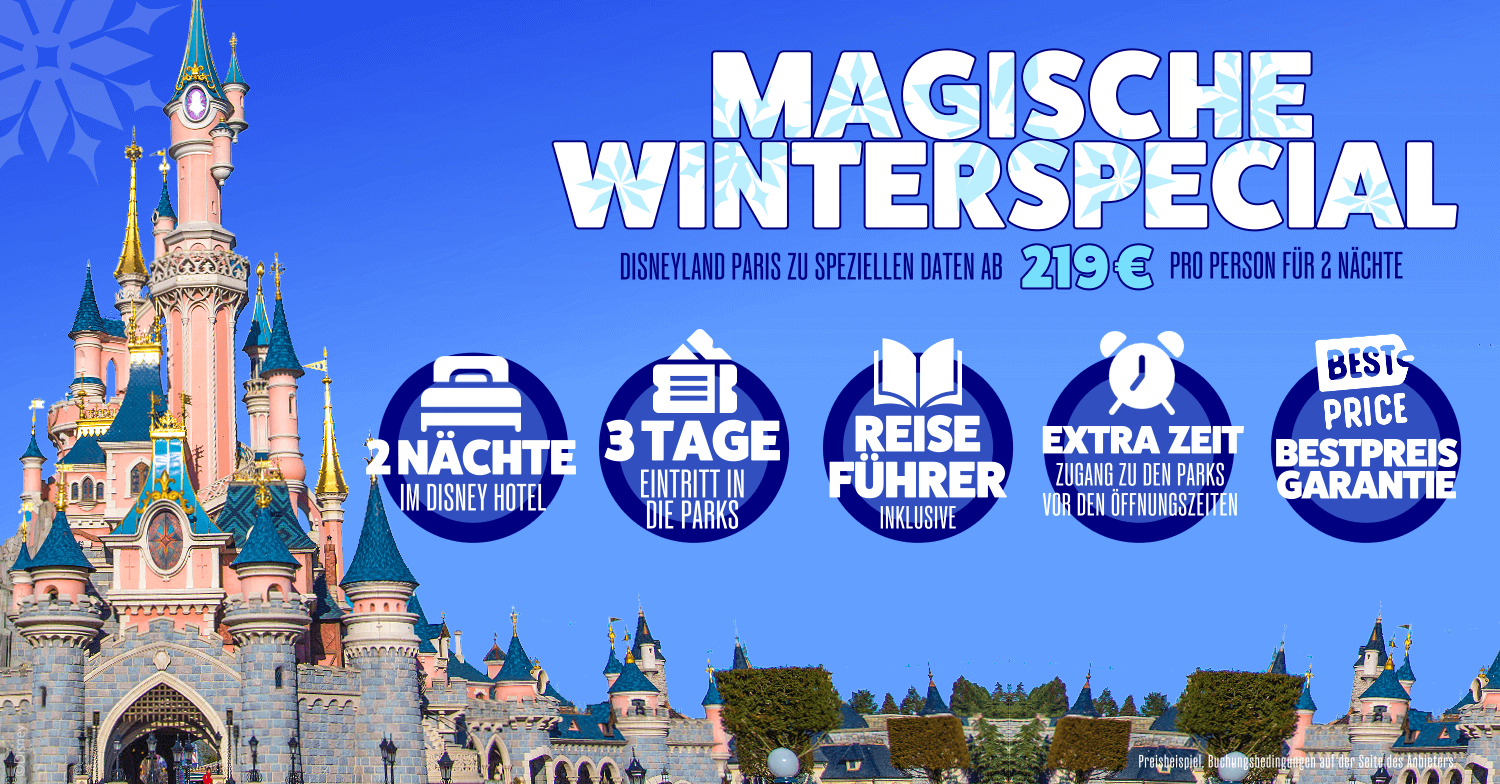 Magisches Winterspecial - Disney Hotel für 2 Nächte schon ab 199 € pro Person