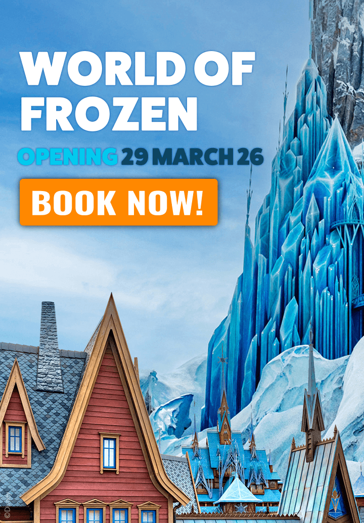 World of Frozen opening 29 March 2026 - book now (banner mobile version)