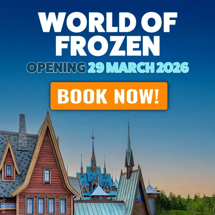 Banner Ad mobile view World of Frozen opening 29 March 2026