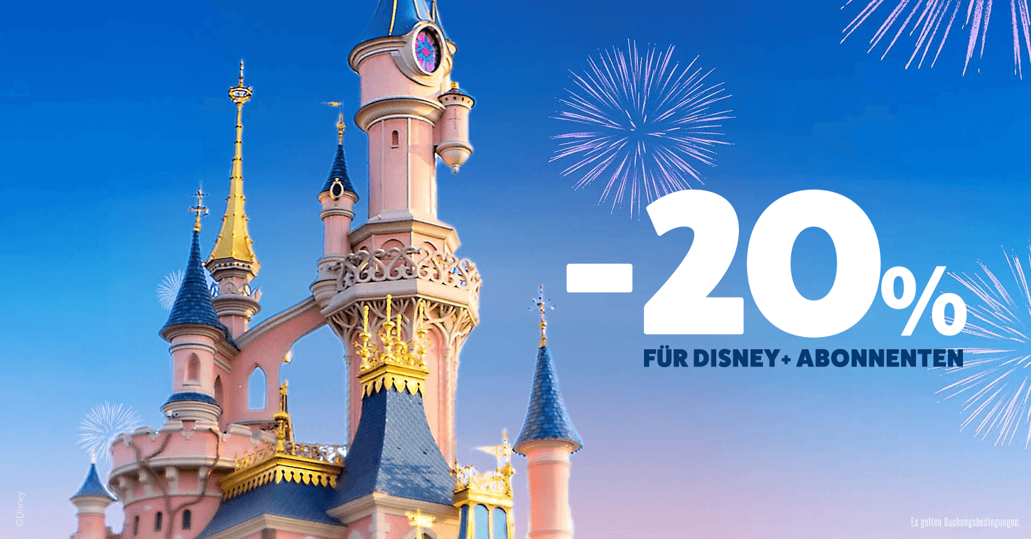 20% Rabatt für Disney+ Abonnenten 20% Rabatt für Disney+ Abonnenten